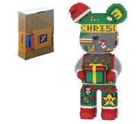 Neacole Bear Building Blocks (7220PCS) 43/46CM Bear Building Bricks, Micro 3D Animal Building Blocks for Adults & Kids,Home & Office Decor, Birthday & Valentine's Day Gifts (Christmas Bear)