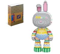 Neacole Rabbit Building Blocks (8000PCS) 55CM Rabbit Building Bricks, Micro 3D Animal Building Blocks for Adults & Kids,Home & Office Decor, Birthday & Valentine's Day Gifts (Knitting Rabbit)