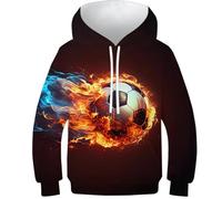 NEAFP Boys'/Girls' 3D Pullover Hoodies Football - Kids Hoodies with Unique Prints, Perfect for Toddlers, Comfortable for Older Kids