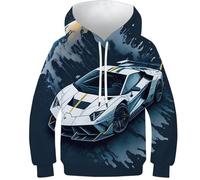 NEAFP Children's Hoodies Sports Cars - Unique 3D Designs, Kids Pullover for All Ages, Perfect for Boys, Girls, And Toddlers