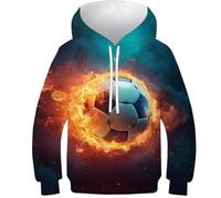 NEAFP Fashion-Forward Kids Hoodies Football - Unique 3D Design Pullover for Children, Perfect for Boys, Girls, And Toddlers