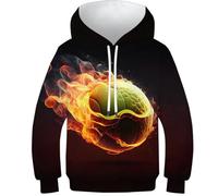 NEAFP Kids Hoodies Football in Unique 3D Designs - Stylish Pullover for Boys'/Girls', Durable Children's Hoodies, Great for Toddlers