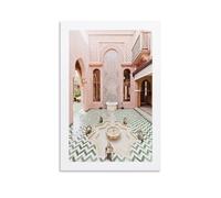 NeAfp Moroccan Fountain Poster Room Living Room Decor Modern Aesthetic Wall Art Gift For Friend Bed Unframe-style 08x12inch(20x30cm)