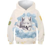 NEAFP Youth And Toddler 3D Hoodies Cute Wolf - Fun Kids Pullover Hoodies, Ideal for Both Boys And Girls, Stylish And Comfortable