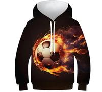 NEAFP Youth And Toddler 3D Hoodies Football - Fun Kids Pullover Hoodies, Ideal for Both Boys And Girls, Stylish And Comfortable