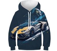 NEAFP Youth And Toddler 3D Hoodies Sports Cars - Stylish Kids Pullover, Ideal for Boys And Girls, Great for Everyday Wear