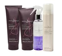 Neal & Wolf Ritual Shampoo 250ml, Conditioner 200ml, Miracle Mist 200ml & Control Hairspray 250ml Bundle