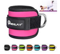 NEALFIT Ankle Strap for Cable Machine, Gym Ankle Cuff for Kickbacks, Leg Extensions, Glute Workouts, Booty Hip Abductors Exercise for Women and Men (Pink, Single)
