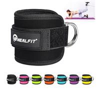 NEALFIT Ankle Strap for Cable Machine, Gym Ankle Cuff for Kickbacks, Leg Extensions, Glute Workouts, Booty Hip Abductors Exercise for Women and Men (Black, Single)