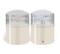 NeaLia Boat Trailer Guide Lights, 28LED Boat Trailer Guide On Pole Light Red/Amber, IP67 Waterproof Top Post Lights for Tail Running Marker Sealed Submersible PVC Pipe, 12V, 2PCS