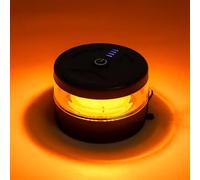 NeaLia Magnetic Wireless Beacon Light, USB-C Rechargeable LED Strobe Lights for Trucks, Mini Portable Flashing Emergency Safety Warning Lights for Postal Car Tractor, IP67 Waterproof, Amber