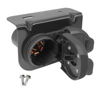 NeaLia Truck Trailer Plug with Bracket, 7 & 4 Pin Trailer Connector for Towing, 7 Blade Round Trailer Socket & 4 Way Flat Adapter for Pickup SUV RV Camper Hitch Wiring Harness Replacement