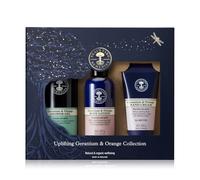 Neal's Yard Remedies Uplifting Geranium & Orange Collection, Gift Set, Body Lotion, Shower Gel & Hand Cream, Pack of 3