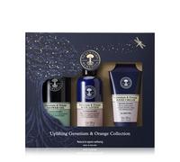 Neal's Yard Uplifting Geranium & Orange Collection with Geranium Essential Oil For All Skin Types Vegetarian Approved Cruelty Free 3 Piece Set