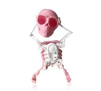 Neamou 3D Funny Clockwork Dancing Skeleton Toy, Halloween Dancing and Swinging Skull Toy for Desktop Ornament, Decor for Halloween Decorations Outdoor Indoor (17 * 10cm)
