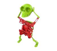 Neamou 3D Funny Clockwork Dancing Skeleton Toy, Halloween Dancing and Swinging Skull Toy for Desktop Ornament, Decor for Halloween Decorations Outdoor Indoor (17 * 10cm)