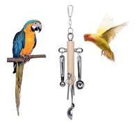Neamou Bird Toys for Parrots,Cockatiel Pull Spoon Toys - Interactive Chew Toys for African Grey Conure Caique, Hangable Cockatiel Educational Puzzle Toys