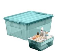 Neamou Building Block Portable Storage Case | Toys Bins Bricks Box with Lid,Stackable Clear Toy Box Clear Storage Container for Offices, Kitchens, Living Rooms