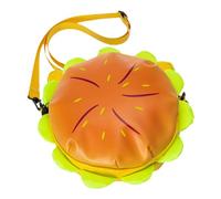 Neamou Burger Shape Bag | Cartoon Cheeseburger Bag | Cartoon Simulated Hamburger Tote, Novelty Funky Cheese Hamburger, Multi Pocket Stylish Messenger Bag for Travel