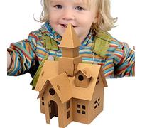 Neamou Cardboard Playhouse, Cardboard Fort For Kids, Paper Toys Crisp KT Board, Making, Cultivate Concentration, Imagination, And Hands- Ability Decor Children's Study Desk
