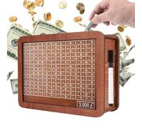 Neamou Cash Saver Box,Wood Visible Money Saving Box with Counter - Decorative Multifunctional Cash Vault, Cash Savings Challenge Box with for Boys, Girls, Women, Men