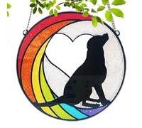 Neamou Cat Suncatchers for - Rainbow Cat Dog Memorial Ornaments - Pet Themed Sympathy Bereavement, Decor for Pet Lost Cat Lover