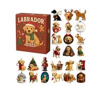 Neamou Christmas Dog Advent Calendars 2025 Women | 24 Days Advent Labrador Retriever Pendant Christmas Calendar | 2D Acrylic Cute Dog Ornaments Xmass Tree Decorations Countdown Calendar For Dogs Lover