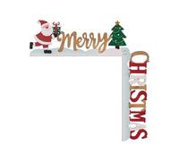 Neamou Christmas Door Frame Decorations - Merry Christmas Door Sign Decor,Merry Christmas Santa Christmas Tree Right Angle Door Frame Decorations for Shelf, Window, Home Furniture,