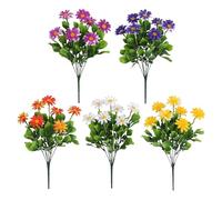 Neamou Fake Daisy Flowers - Faux Daisy Bouquet for Tabletop | Table Centerpieces Decorations for Front Door Balcony Garden Parties Patio Weddings Outdoor Indoor