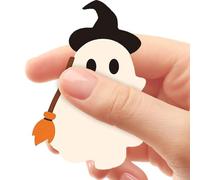 Neamou Halloween Figurines, Ghost Mini Phone Figure, Peel and Stick Miniature Decor for All Models of Mobile Phones Collectible Indoor Outdoor House Home Table Display