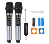 Neamou Handheld Wireless Microphone, Wireless Handheld Mic System Set for Singing, Cordless Handheld Mic with Receiver, Handheld Mic Speaker for Church, Singing Machine