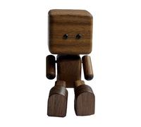 Neamou Handmade Car Ornaments Action Figure, Shaking Wooden Man Figurine, No Lid No Diffuser Include, Funny Car Dashboard,Dashboard, With Magnetic Expressions, Little Nerdyy Dolls Giftt