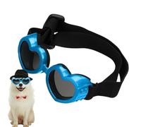 Neamou Heart Shaped Dog Sunglasses,UV Protection Pet Goggles - Small Breed Sunglasses, Dog Sunglasses with Adjustable Strap, Anti-Fog Sunglasses for Dogs
