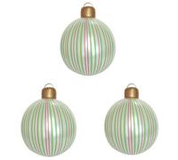 Neamou Large Inflatable Decorative Balls, 3 Pcs 21"*15" Big Christmas Balls, Outdoor Garden Party Arrangement Ball, Giant Ballss Wedding Festivals Christmas Ornaments，Hanging Yard BallReusable