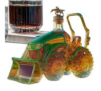 Neamou Liquor Decanter,3D Tractor Shaped Wine Bottle | Glass Storage Ornament Decoration for Family Cabinet Home Whiskey Lovers Men Women