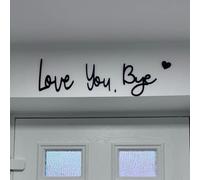 Neamou Love You Bye Aboves Door Sign | Wooden Love You Bye Door Topper | Black Letter love You Bye Wall Art Signs | Romantic Love You, Bye Script Sign for Door Frame and Entryway Decorations
