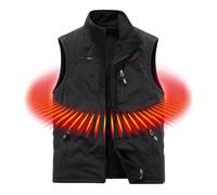 Neamou Men's Fleece Lined Golf Vest | Warm Sleeveless Jacket For Outdoor Ventures - Double-Sided Wear Men's Activewear For Hiking, Mountaineering, Camping, Traveling