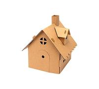 Neamou Paper House - Cardboard Coloring Playhouse | Paper Toys Crisp KT Board, Making, Cultivate Concentration, Imagination, And Hands- Ability Decor Children's Study Desk