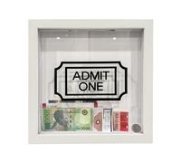 Neamou Personalised Ticket Box Frame With Slot, 20/29cm Box Frames For Crafts, Adventure Archive Travel Box Gifts For Coin, Photo, Money, Stamps, Picture