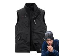 Neamou Puffer Vest Men - Loose Fit Sleeveless Padded Outerwear | Double-Sided Wear Men's Activewear For Hiking, Mountaineering, Camping, Traveling