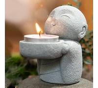 Neamou Tea Light Candle Holders, Little Buddha Statue Candle Holder, Candles Holders Decorative Home Accessories, Buddha Holder Chinese Decorations