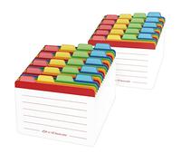 Neando Index Cards Guide Dividers 3x5 inches, the Blank Index Cards Guide, 1/4 Cut Tabbed Note Cards, File and Recipe Guides, 400gsm Paper, Assorted Colors, 40 Counts