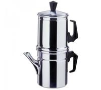 Neapolitan Coffee Maker Polished Aluminum Tz 3 Ilsa Handle and Bakelite Knob