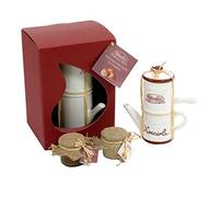 Neapolitan Coffee Maker with 2 Ceramic vases Hazelnut Cream