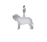 Neapolitan Mastiff Silhouette Silver Charm