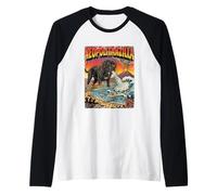 Neapolitanzilla Neapolitan Mastiff Dog - Naples Dogzilla Raglan Baseball Tee