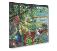 Near The Lake by Pierre Auguste Renoir Canvas Print | Gallery Wrapped 30mm Frame Wall Art | 20x20 inches | Ready to Hang | Impressionist Landscape Picture | Living Room Bedroom Lounge Office