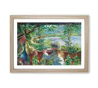 Near The Lake by Pierre-Auguste Renoir Framed Print | A2 Oak Framed Wall Art | Ready to Hang | Modern Landscape Picture | Living Room Bedroom Lounge Office