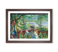 Near The Lake by Pierre-Auguste Renoir Framed Print | A2 Walnut Framed Wall Art | Ready to Hang | Modern Landscape Picture | Living Room Bedroom Lounge Office