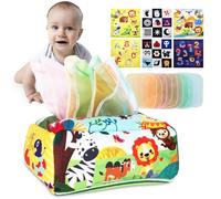 Nearasu Baby Sensory Tissue Box Toy, Montessori Sensory Toys 6-12 Months, Baby Essentials for Infant Newborn Girl Boy Gift, Learning for Toddlers Kids